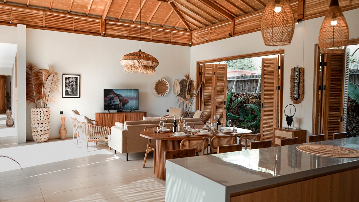 The Joglo Suite open-plan living room